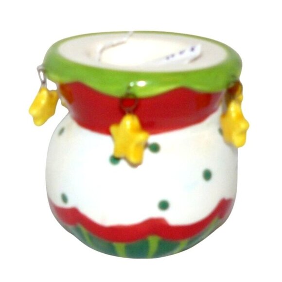 Christmas Ceramic Angel Candle Holder with Dangling Stars NWT - Picture 2 of 3